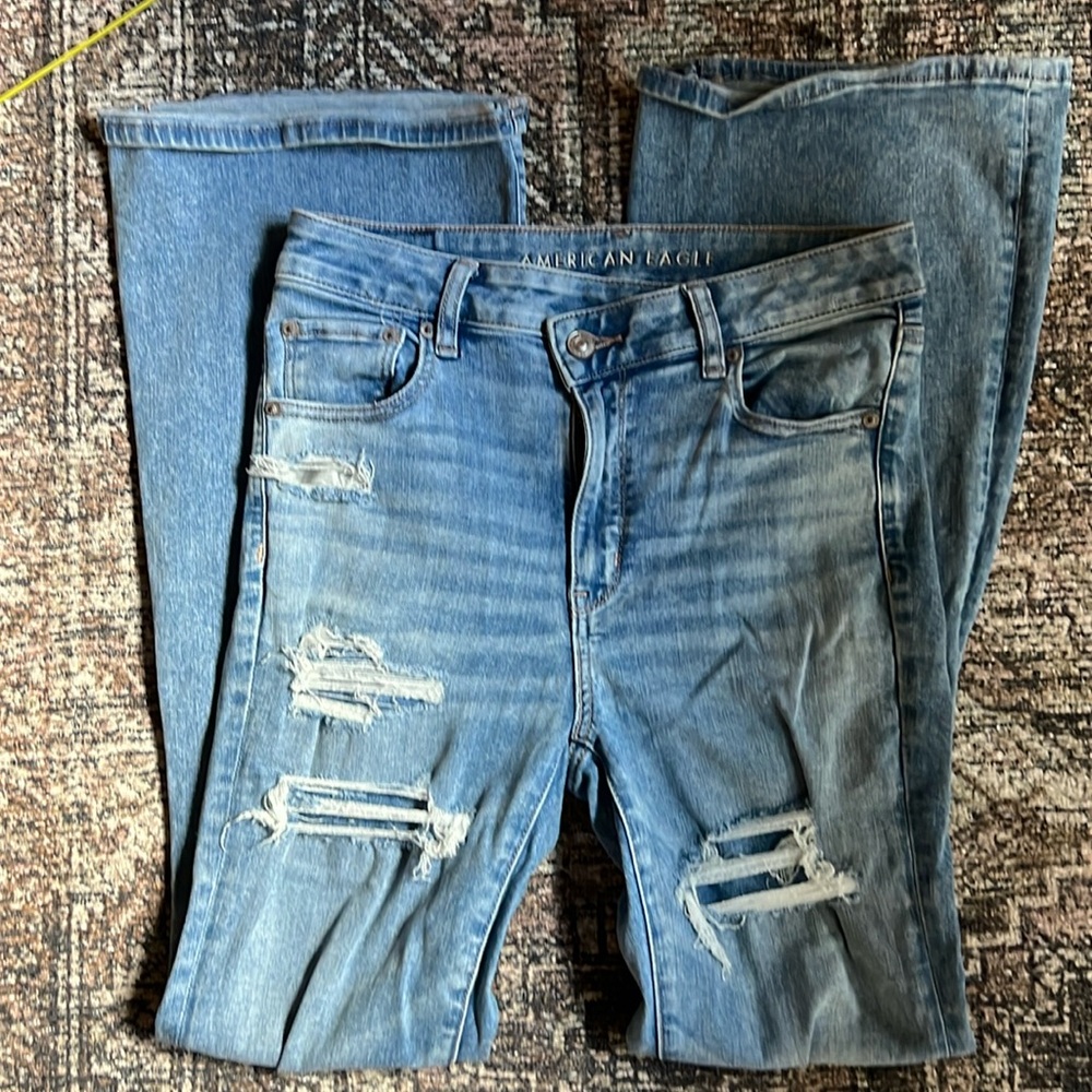 American eagle flare jeans 8 long
